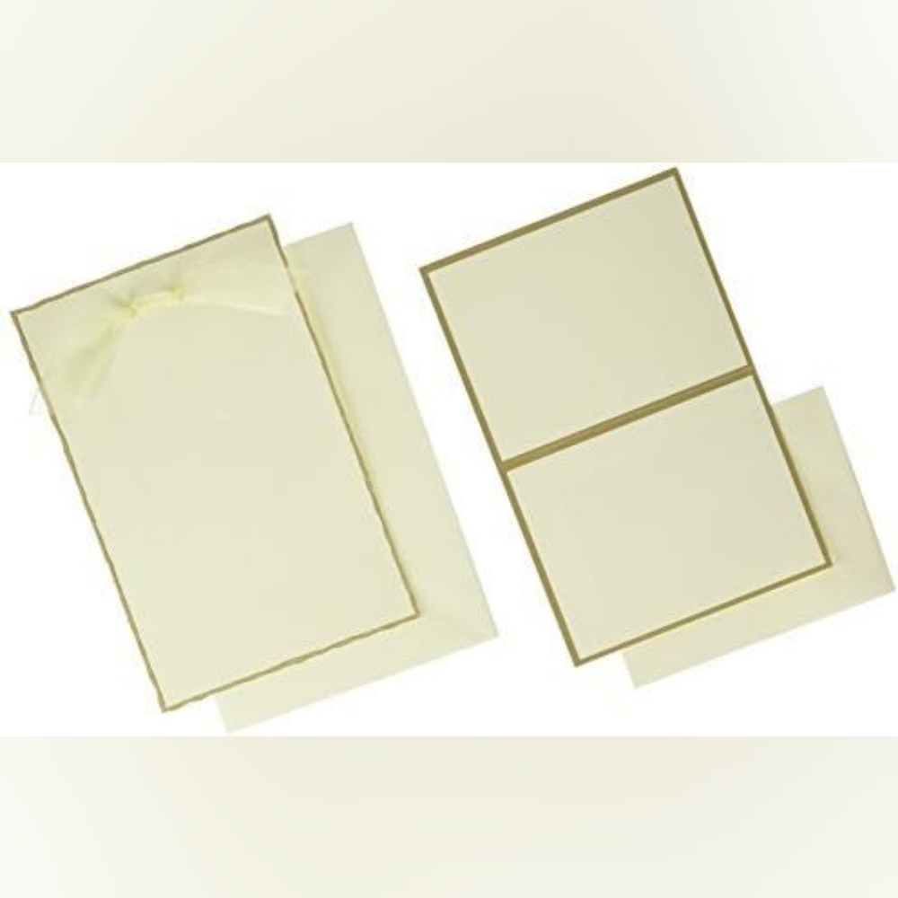 New Gartner Studios Gold Foil Deckled Edge Wedding Invitation Kit 50/pk